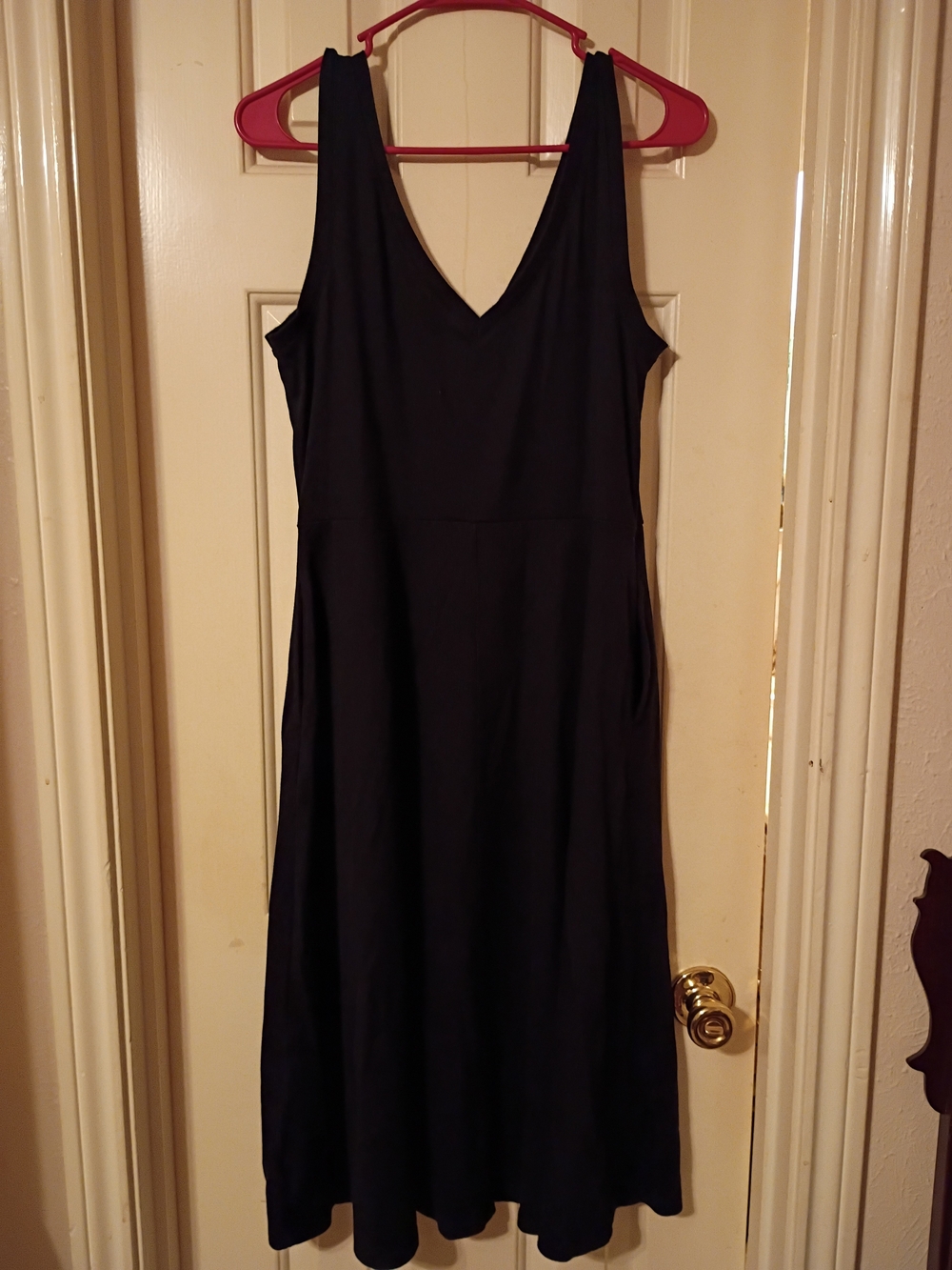 a new day Black Sleeveless V-Neck Midi Dress